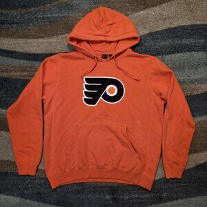 Philadelphia Flyers Mens L Orange Pullover Hoodie Sweatshirt NHL Hockey